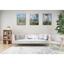 OKEXCKK Woman with a Parasol by Claude Monet Canvas Wall Art, Oil Painting Impressionism Classic Artwork Pictures for Home Decor - 12"x16"