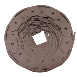 Garden Edging Border,Landscape Edging Border,Lawn Edging Border,Garden Border,Flower Bed Edging Borders,Rubberific Landscape Edging,Plastic Edging for Landscaping (brown-33feet-2inch)