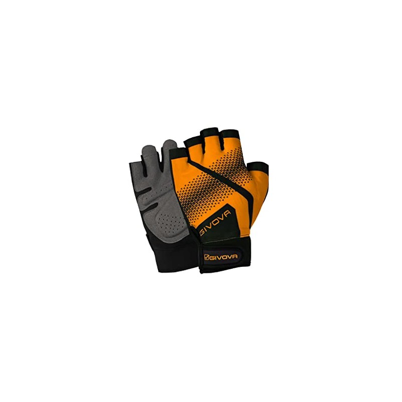 Givova Gym Gloves Orange/Black Size L