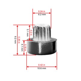 50pcs Wheel Rim Lip Rivets Nuts of 6.2mm/0.24in Hole Replacement Plastic Black Rivets