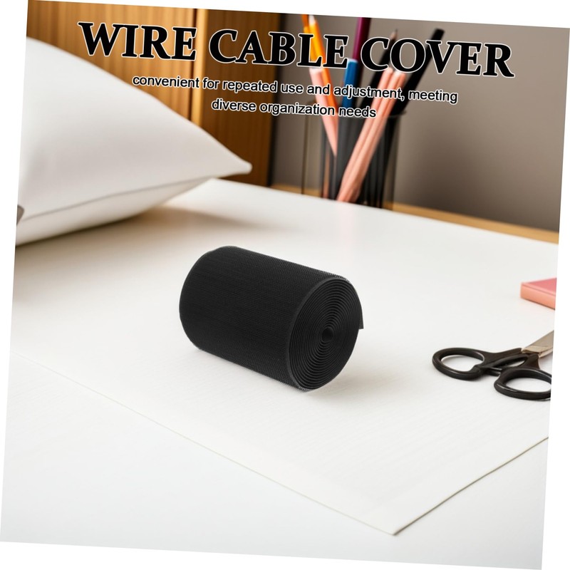 BUGUUYO 1 Roll Floor Cable Protector Adjustable Hook and Loop