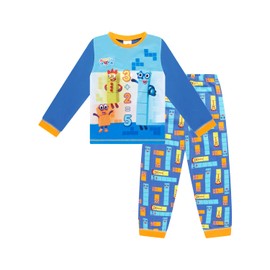 Numberblocks Boys Pyjamas Pjs Set Ages 3 to 8 Years Old (7-8 Years) Blue