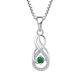 Starnny Women's Necklace 925 Silver Infinity Necklace Pendant 3A Cubic Zirconia Jewellery for Women, Silver, white gold, Cubic Zirconia