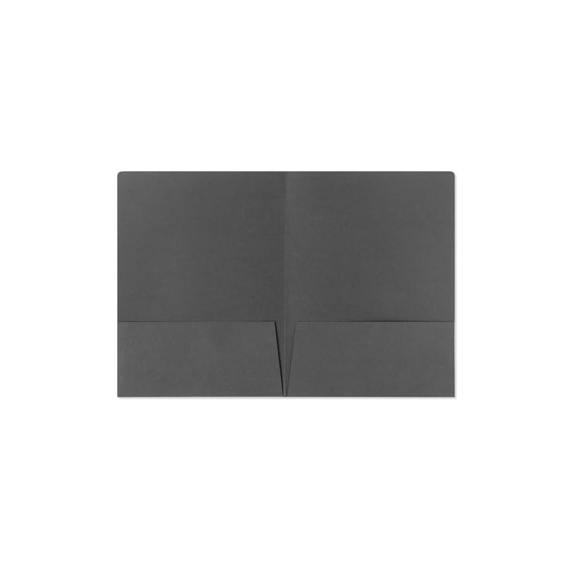50 Pack, Tax Return Folders with Pockets, Grey Linen, Gold