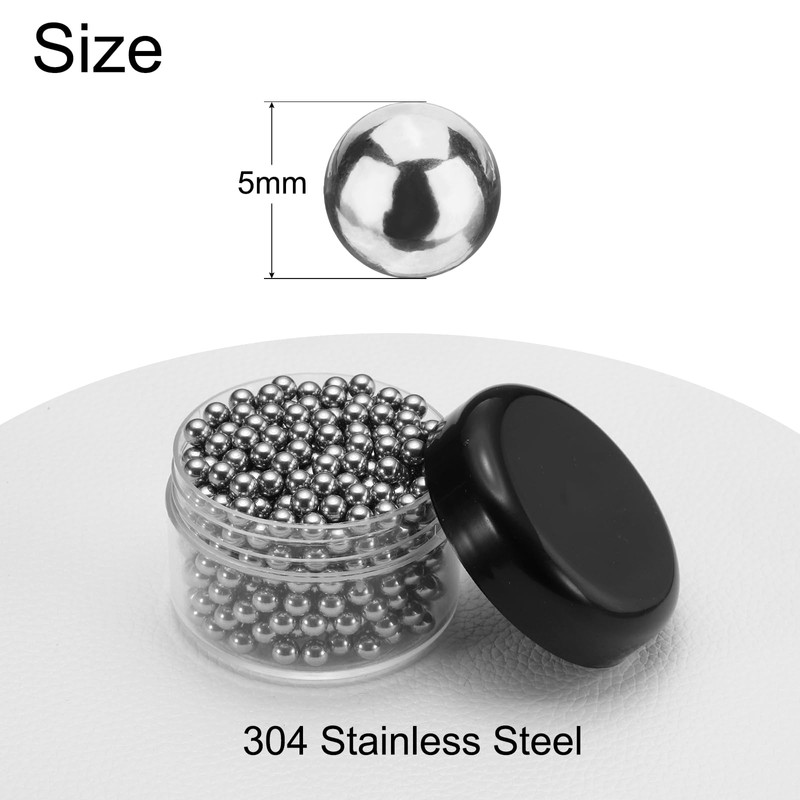 sourcing map 500 Pcs 5 mm Bearing Balls 304 Stainless