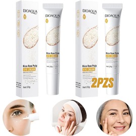 2 Crema Contorno Ojos Arroz Duo Ojeras Arrugas Bolsas Agua Rejuvenecedora Hidratación Profunda y Cuidado Anti-Envejecimiento.