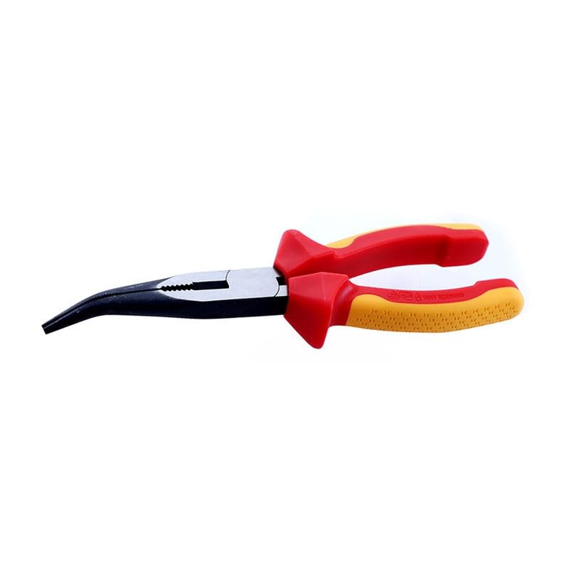 Bent Needle Nose Pliers, VDE Tested, Multifunction, Heavy Duty, Ergonomic,