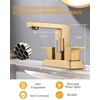 Tohlar Brushed Gold 2 Handle 4 Inch Centerset Bathroom Faucet