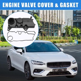 X AUTOHAUX 1 Set Engine Valve Cover & Gasket PCV Oil Engine Valve Rocker Cover 32140004 for Volvo S60 XC90 S90 2.0L 4 Cylinder 2017-2024