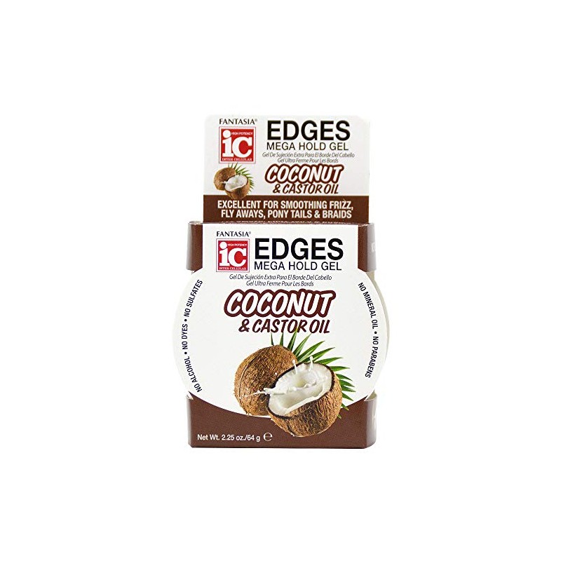 Fantasia Ic Coconut & Castor Oil Edges Mega Hold Gel