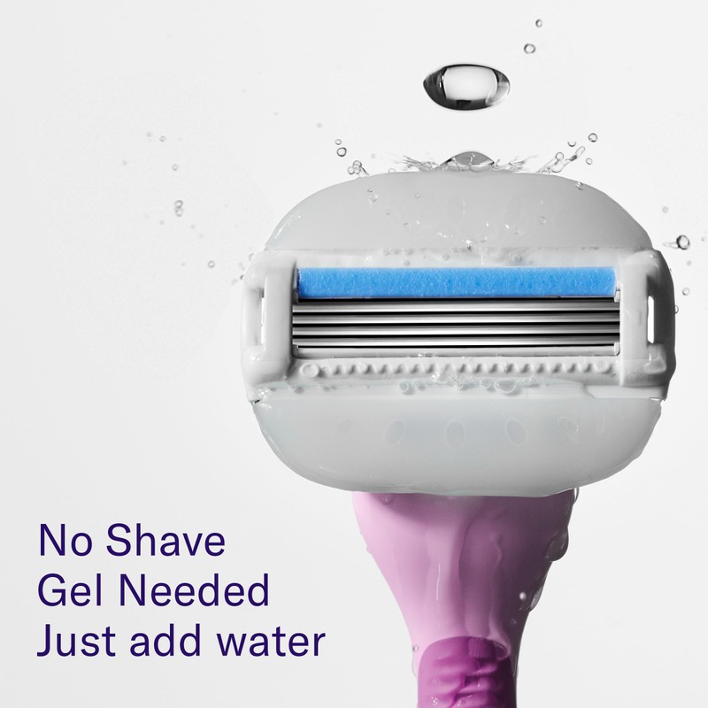 Flamingo Moisture Plus Women's Razor Set - Razor Handle, 4