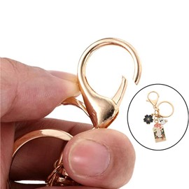 Hoshisea Pack of 2 Sakura Keyrings, Lucky Charm Pendant, Japanese Style Maneki Neko Key Ring, for Purses, Keyrings, Gifts (Health, Amulet), gold