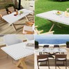 Spotjoy Rectangle Vinyl Table Cloth 30x48, Waterproof Elastic Fitted Tablecloth