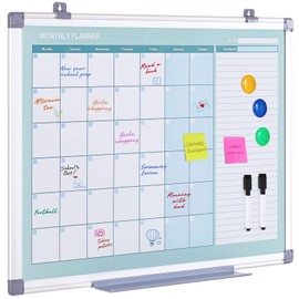 MAKELLO Dry Erase Calendar for Wall, White Board Calendar with Next Month for Office, Family, Kitchen and Bedroom, 24x18 inches