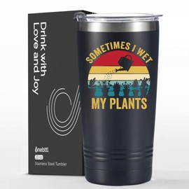 Onebttl Gardening Gifts for Men, Gardening Tumbler, Sometimes I Just Wet My Plants, Gardener Gifts, Gifts for Gardening Lovers, Gardeners, Stainless Steel Tumbler 20oz Black