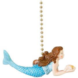 Clementine Designs Ocean Mermaid Decorative Ceiling Fan Light Dimensional Pull