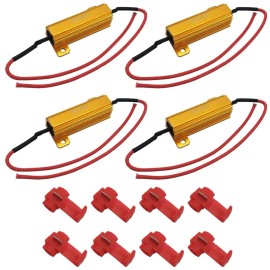 RYCK 4x 50W Load Resistors Fix LED Bulb Fast Hyper Flash Turn Signal Blink Error Code