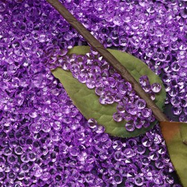 Ciieeo 1000pcs Violet Transparent Acrylic Rhinestones for Wedding Decor Party Decorations Craft Projects and Vase Fillers for Bridal Showers and Celebrations