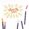 Tombow 56189 Dual Brush Pen Art Markers, Tropical, 10-Pack. Blendable,