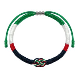 XAM Adjustable Country Flag Color Protection and Lucky String Bracelet Boho Style String Thread Bracelets Jewelry Gifts for Men Women-Palestine