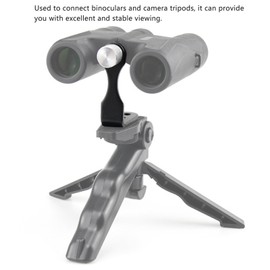 Binocular Tripod Adapter L-Shaped Mount Holder for Connecting Binocular, 1/4 Inch Screw Hole Tripod Bracket Binocular Fixed Bracket for Hiking Wild Animals Viewing Outdoor