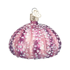 Old World Christmas Ornaments Purple Sea Urchin Glass Blown Ornaments for Christmas Tree
