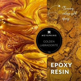 MEYSPRING Golden Labradorite Mica Powder for Epoxy - Resin Color Pigment