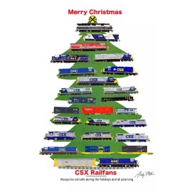 CSX Christmas Tree 11"x17" Poster Andy Fletcher signed