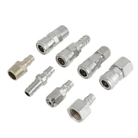 Fydun Quick Coupling Set, 8 Pieces, 1/2 Inch Pneumatic Air Compressor Hose, Quick Coupling Plug Connection Set