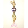 Pink and Gold Mermaid Tail with Rhinestone Ceiling Fan Pull