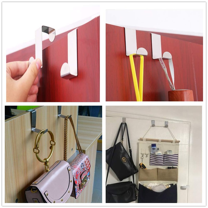 12 Pcs Over The Door Hooks Stainless Steel Hook Hangers
