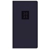 2025 Stylish Navy Textured Fabric Cover Slim Wallet Diary Week