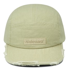 CLAPE Original 5 Panel Cap Distressed Flat Brim Baseball Cap Washed Cotton Baseball Cap UV Protection Shield Caps Outdoor Camp Cap Street Hip Hop Snapback Cap, 5P11-Khaki