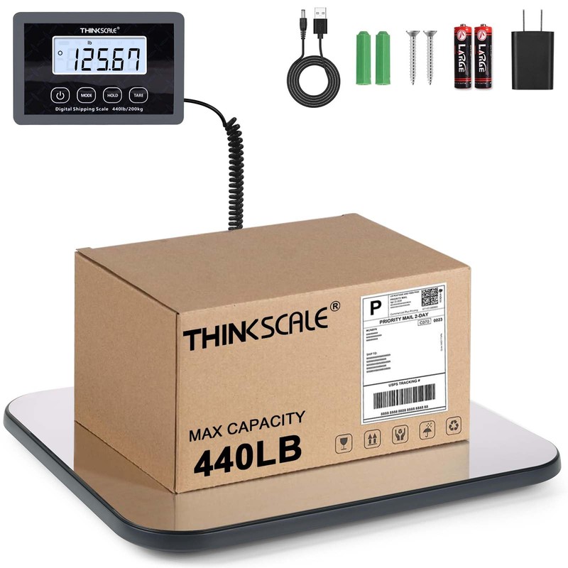 THINKSCALE 440lb Digital Shipping Scale, 1oz Accurate Postal Scale
