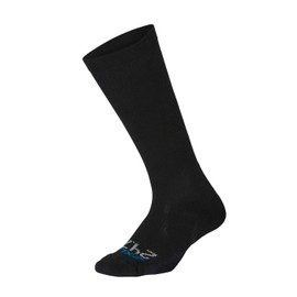 2XU Unisex 24/7 Compression Socks - Enhance Circulation & Reduce Fatigue - Black/Black - Size X-Large