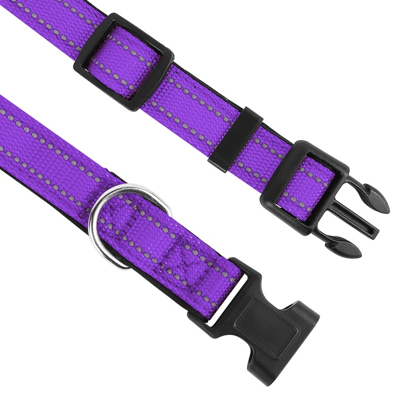 LZGOPE Reflective Dog Collar, Adjustable Soft Neoprene Padded Nylon Pet