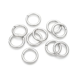 CRAFTMEMORE Open Jump Rings, Split Rings Connectors for DIY Jewelry Finding Making Craft Accessories (8 mm x 100pcs, Silver)
