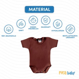 MEA BABY Unisex Baby Short-Sleeved Bodysuit with Print, 100% Cotton, Pack of 5, Baby Bodysuit with Print, Baby Bodysuit for Girls, Baby Bodysuit for Boys, Girls3