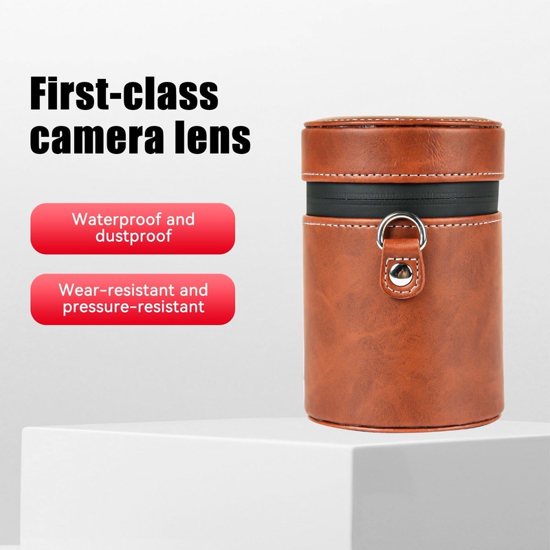 7artisans Universal Leather Lens Waist Bag - Anti-Fall, Waterproof, Pressure-Resistant