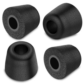 [6 Pairs] Earphone Tips New bee 12pcs Replacement Earbud Tips Blocking Out Ambient Noise Memory Foam Earbuds Inner 4.9mm for in-Ear Headphones with 5mm-7mm Tips (Black, S/M/L)