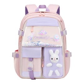 Bansusu Backpack, Cute, Elementary School Students, Junior School Backpack, Large Capacity, Lightweight, Children's Day, Celebration, Gift, Kids Backpack, Girls, Pink, L