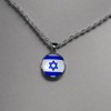 ZENRUIMING Israeli Flag Necklace, Time Gem Simple Pendant Necklace, Zinc,