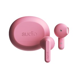 Sudio A3 Powder Pink - The All-Day Earbuds. Balanced Listening Experience, Improved Microphones, Multi-Point Bluetooth Connection, Bluetooth 5.4, Water Resistance IPX4