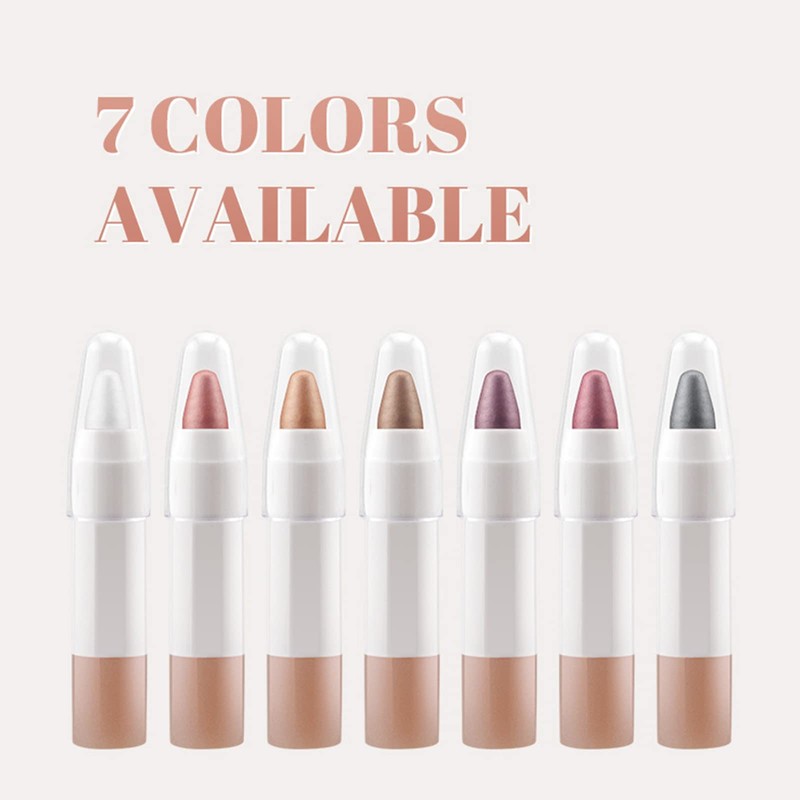 AURONUT 7pcs Cream Eyeshadow Stick Sets, Shimmer Eyeshadow Crayon Pencil,