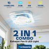 Osluken Bathroom Exhaust Fan with 11W 6000K LED Light Combo,