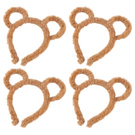 MUNSKT 4 Pieces Bear Ear Headbands, Chipmunk Hair Band, Cute Cartoon Ear Headbands, Suitable for Daily Use, Photography, Cosplay Masquerade, Party, Birthday Party for