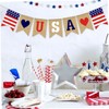 ABOOFAN Dependence Day Celebration USA Flag Burlap Bunting Patriotic Decor