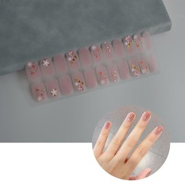 Snowflakes Gel Nail Strips Christmas Nail Polish Strips Self-Adhesive Snowflakes Full Wraps Nail Stickers Xmas ail Art Design Stickers for Women and Girls Winter Nail DIY Nail Art Decoration Kit