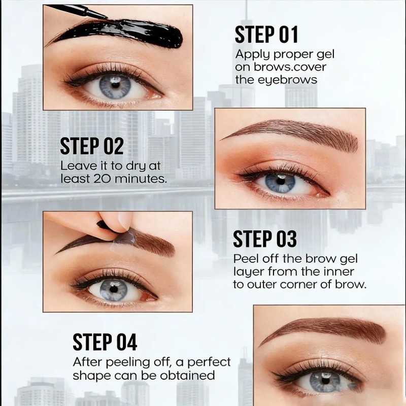 Gel Para Cejas Peel-off Resistente Al Agua 24h Pelado Fácil