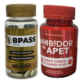 Bypass Bpri  Inhibidor De Apetito 30cap Cu Vinagre Manzana Sabor Insaboro                                                                             